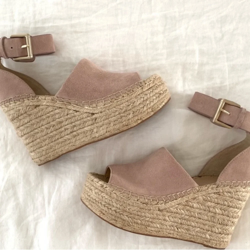 Marc Fisher Adalyn Platform Wedge blush size 10